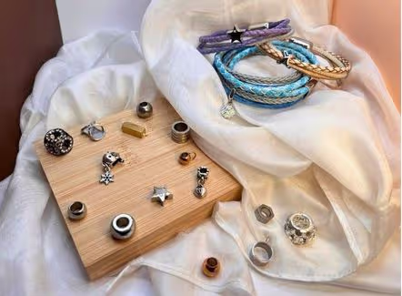 Sliders And Beads For Round Leather