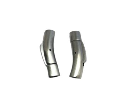 Steel Push Clasp-Matt Steel-MGST-06-4mm