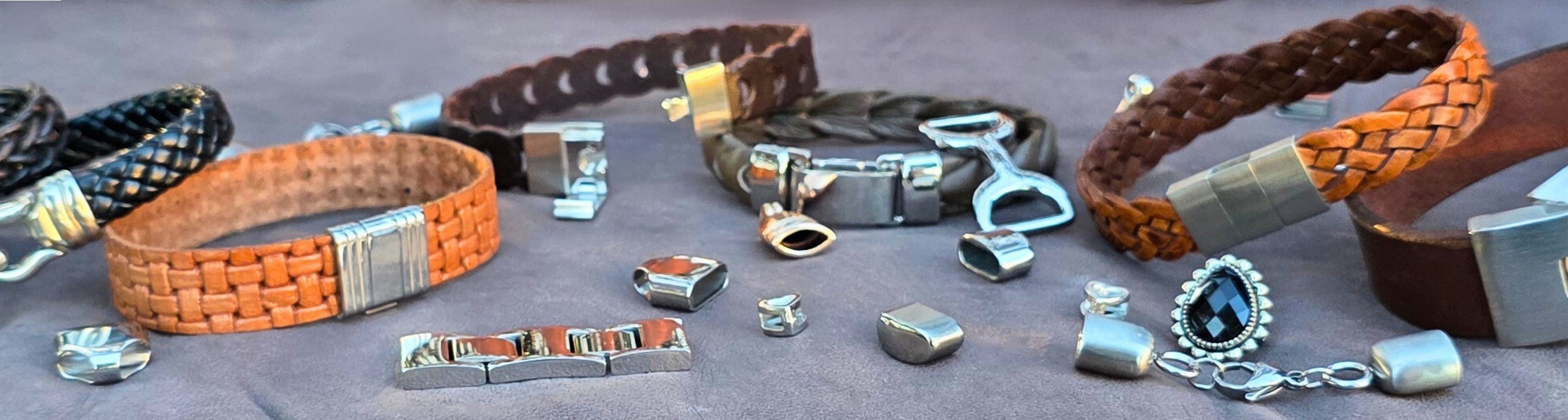 Selection of components for flat leather