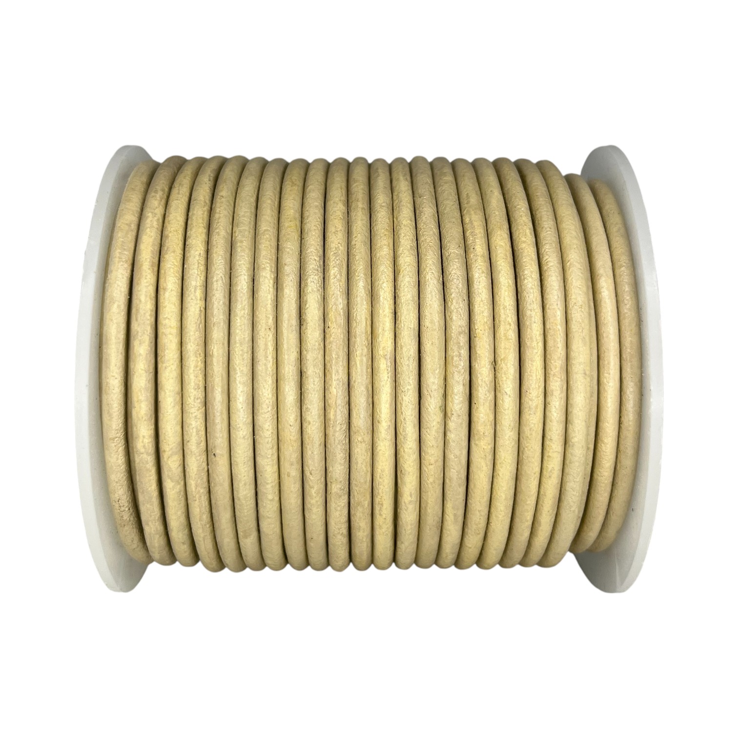 Round Leather Cord - beige - 3mm