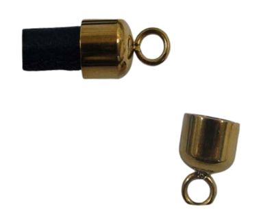 Stainless steel part for leather: SSP585 6MM (Gold)