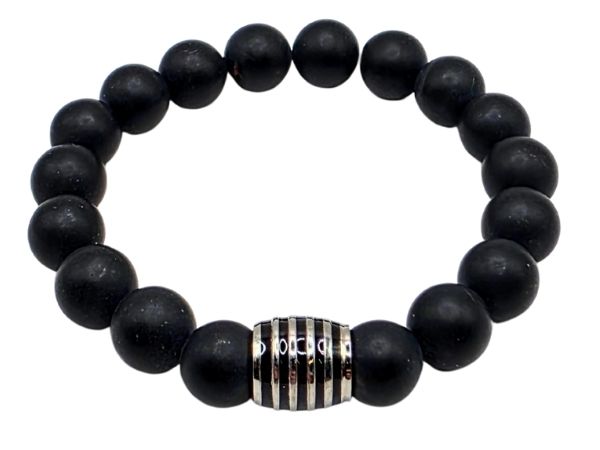 Onyx Matt Gemstone Bracelet: Style-599 (10mm)