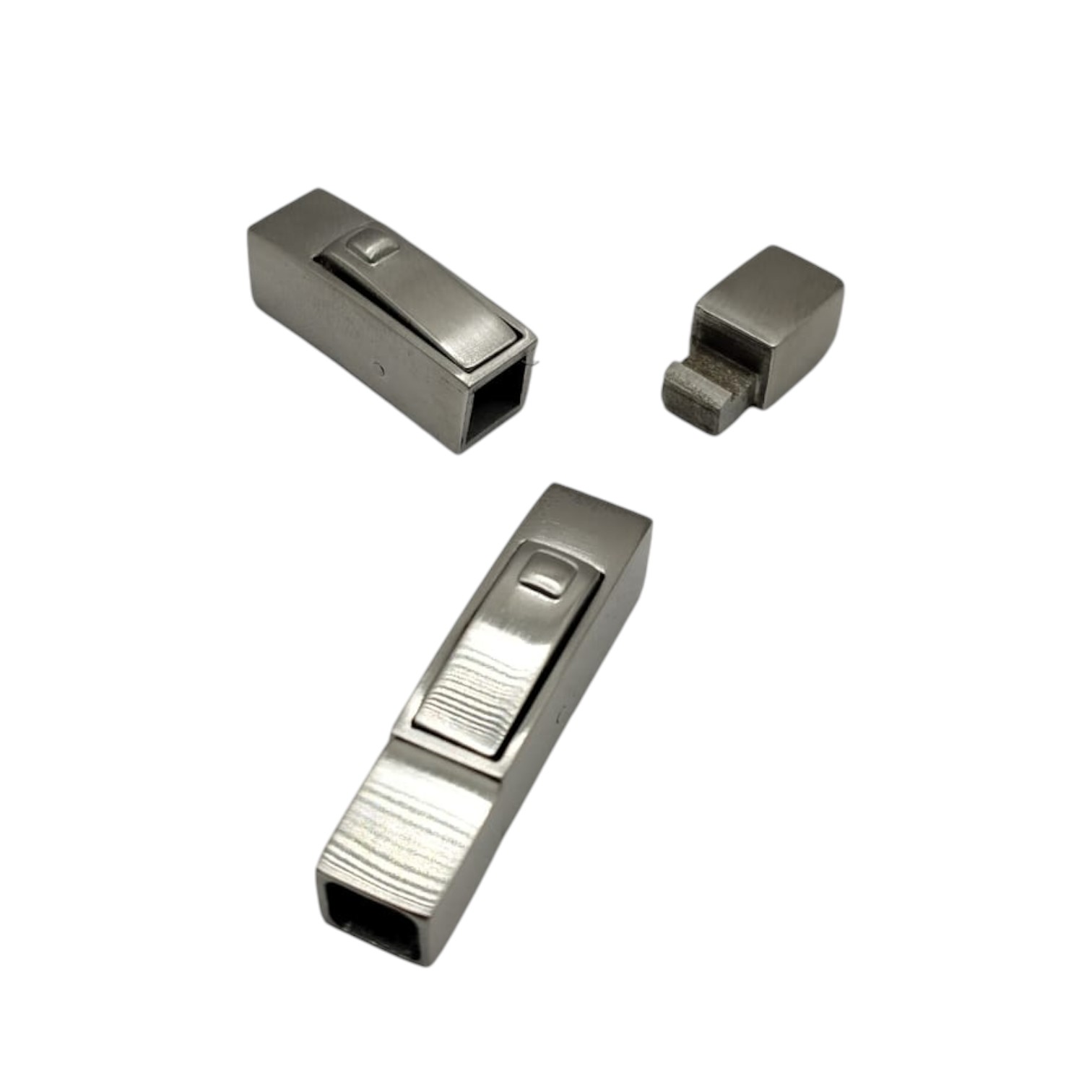 Stainless Steel Push Lock-Matt Steel-MGST-270-5.5x5.5mm