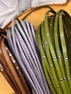 Stiched and Studded Leather Cords