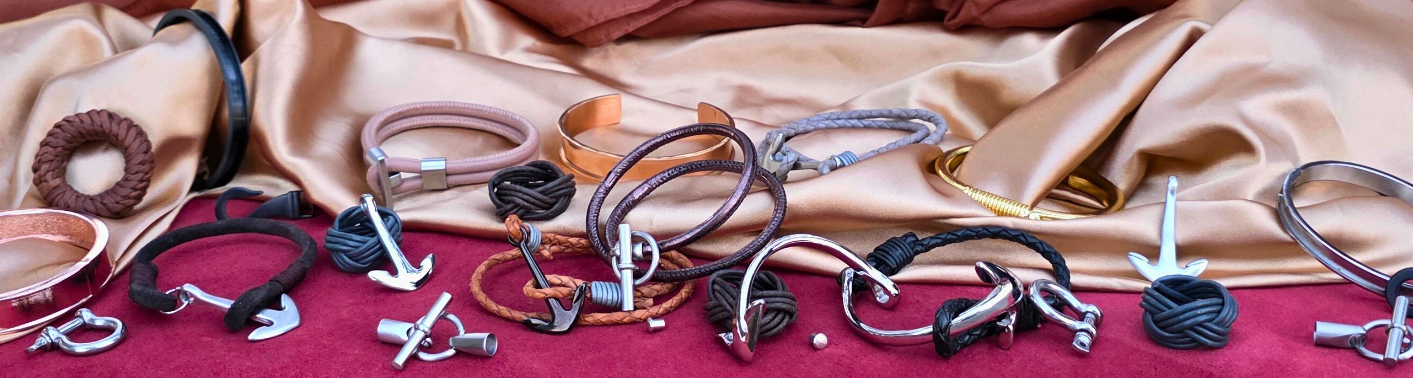 Selection of leather components