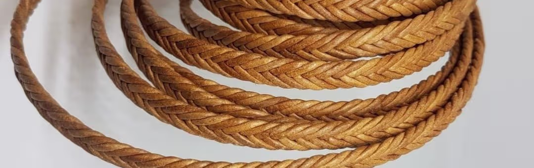 Flat Braided Leather Cords