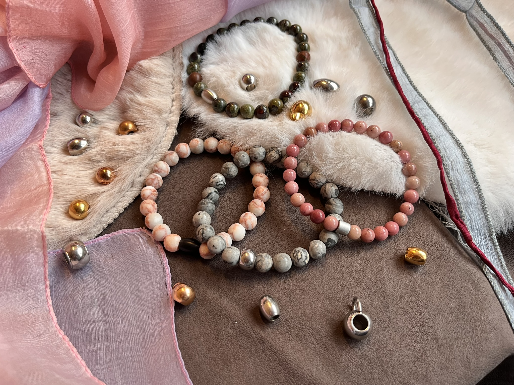 Steel parts can be added to the bracelets