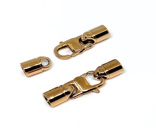 Stainless Steel Lobster Clasp -6mm-Rose Gold-MGST-108