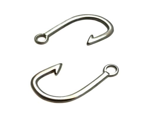 Stainless Steel Anchor Clasp-Matt Steel -MGST-205-38*20*3mm