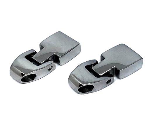 Stainless Steel Snap Lock Clasp: MGST99 4,5x8,5mm (Steel)