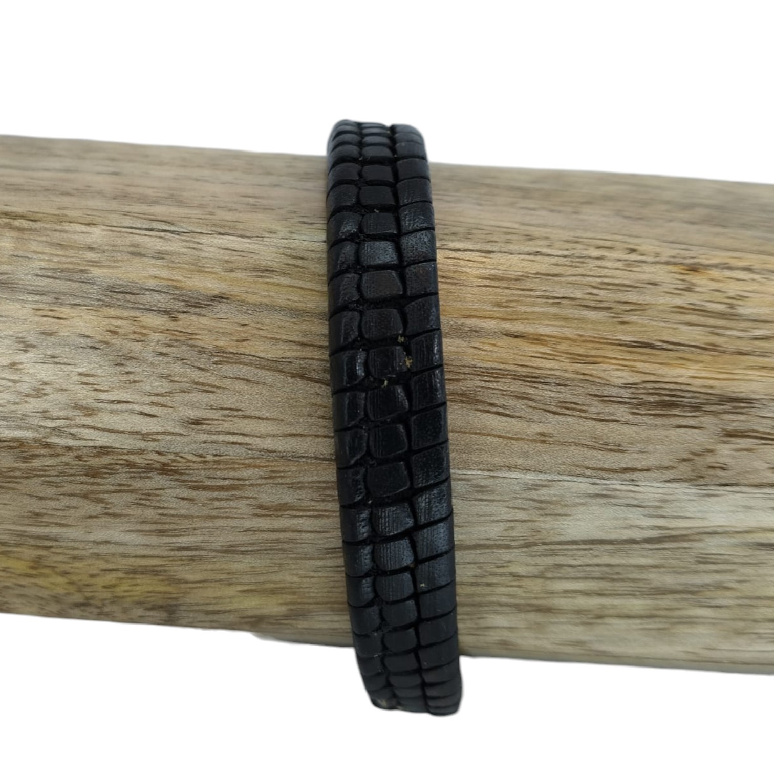 Texas Braided Leather Cords - 10x4mm - Matt Black