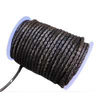 Round Braided Leather Cords