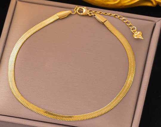 Herringbone Chain Bracelet - 4mm - Item 902