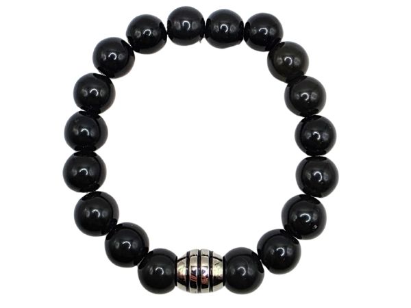 Gold Obsidian Stone Gemstone Bracelet - Style 582