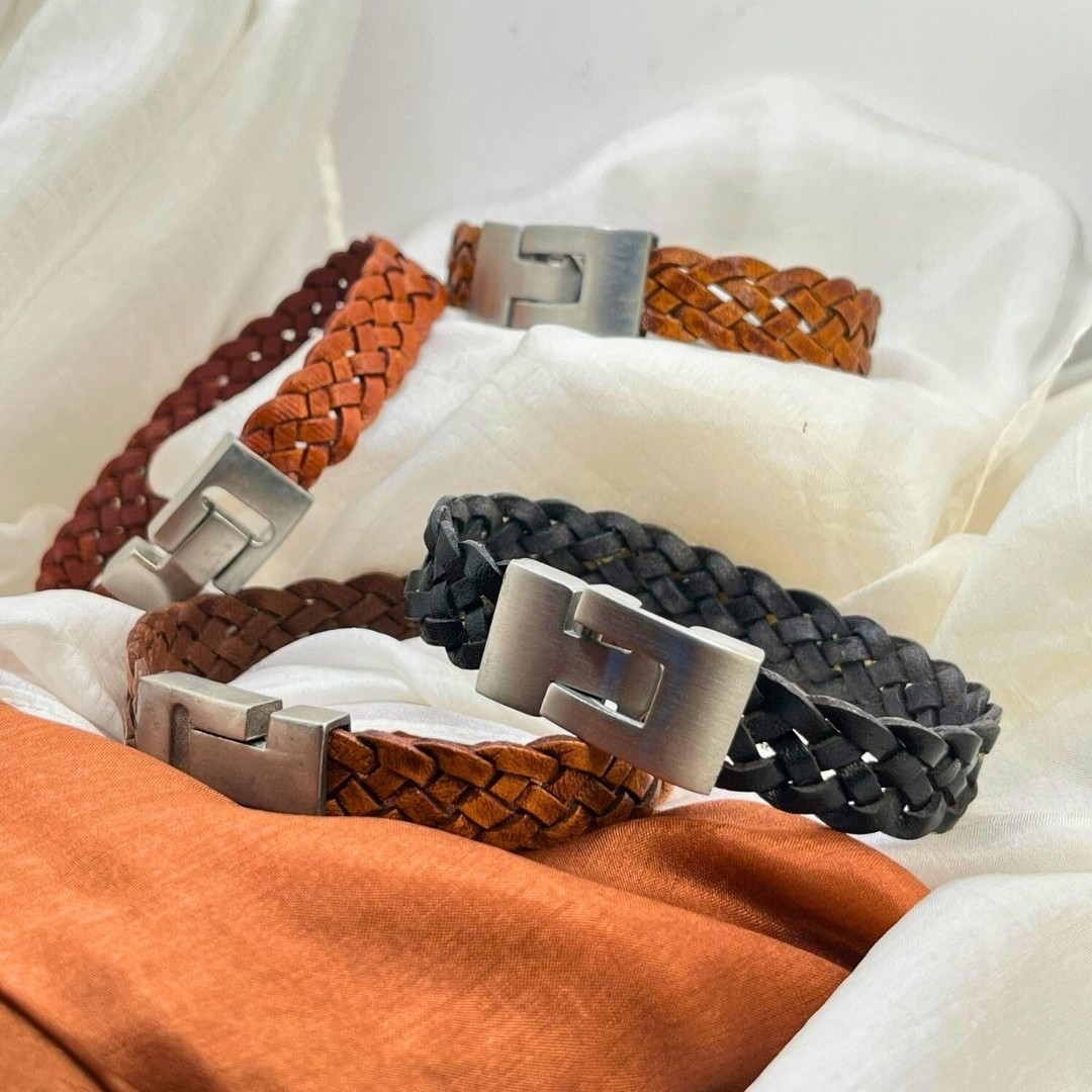 Carson Braided Leather Bracelet