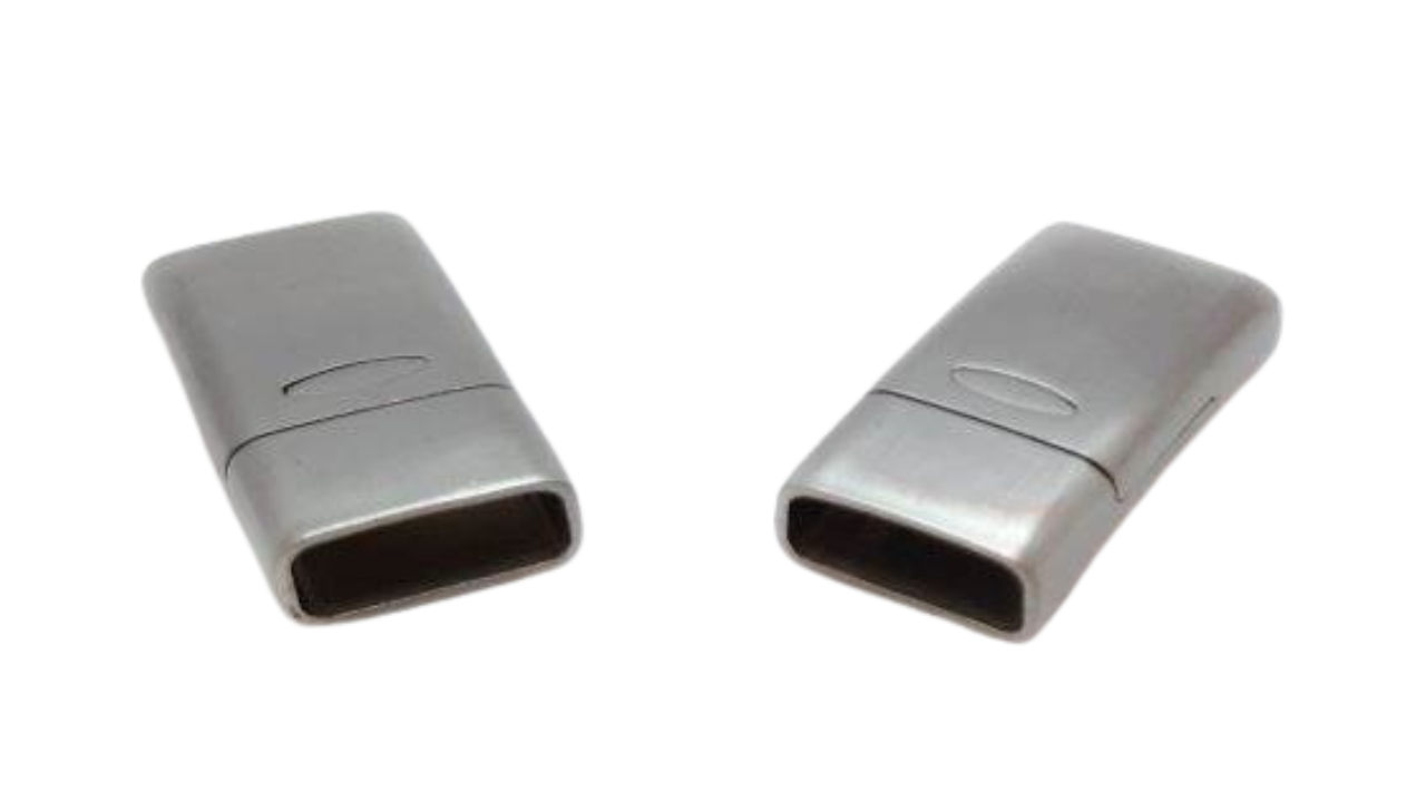 Stainless Steel Magnetic Clasp,Matt,MGST-264-14*6mm