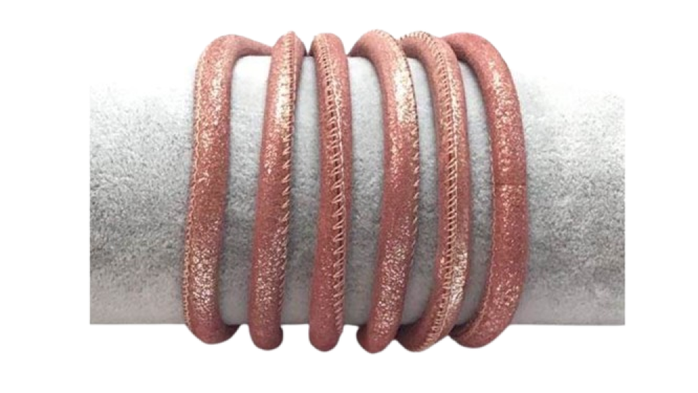 Real Nappa Suede Round-6mm-Pink gold