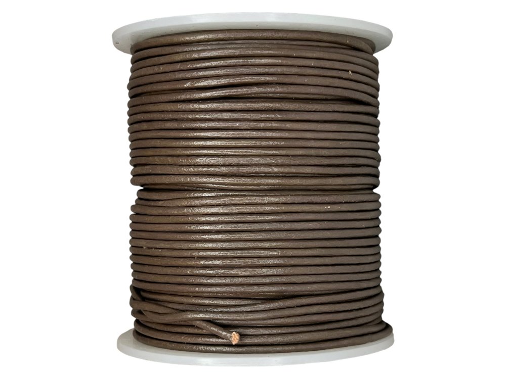 Round Leather Cord - Hazelnut - 1.5mm