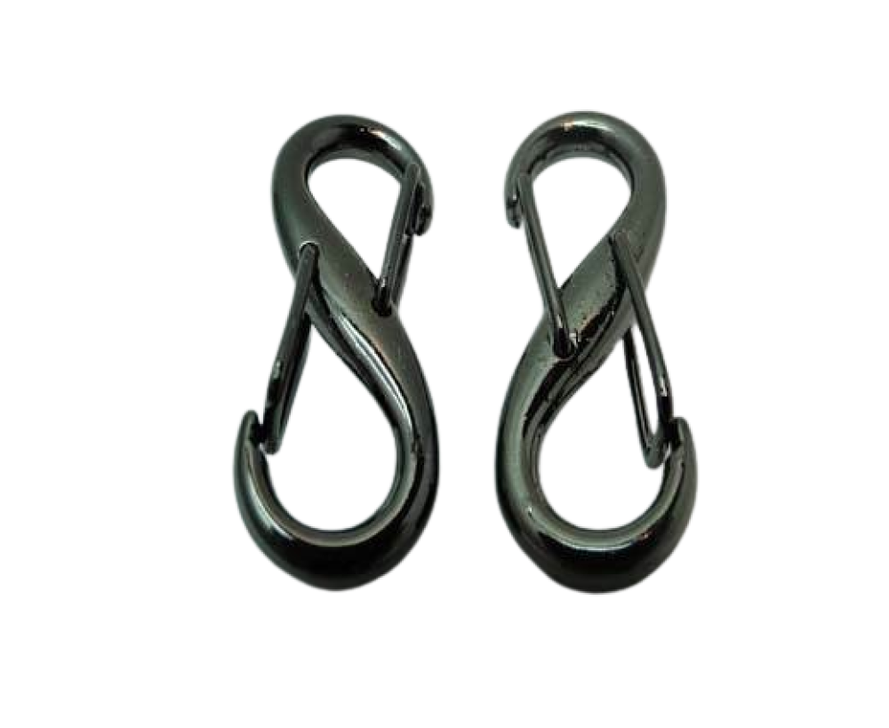 Zamak Lanyard Clasp-FI-7078-40mm-BLACK