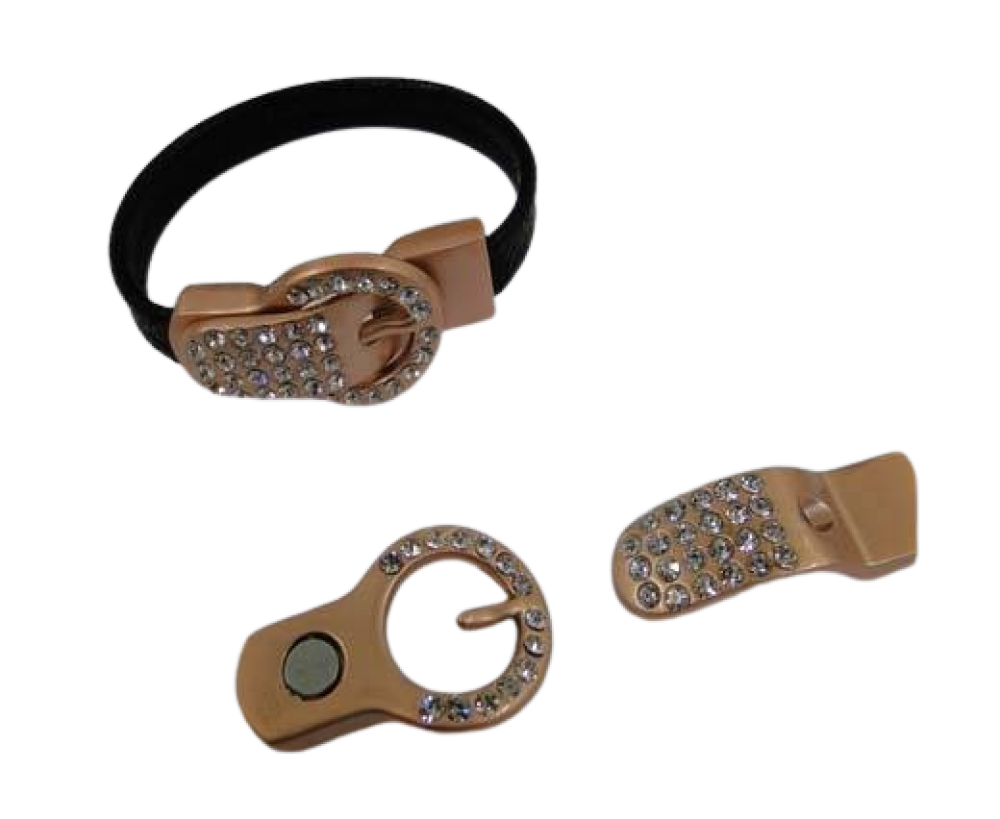 Zamak magnetic clasp: MGL-268 10*3mm (Matt Rose Gold)