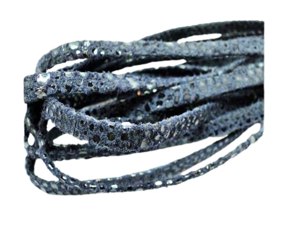 RNL.Flat folden renforced-10mm-RAZA blue paillettes transparent