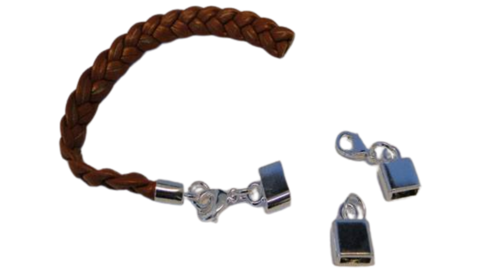 Zamak Lobster Claw Clasps-ZAML-03-steel-9x3mm