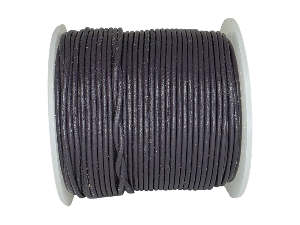 Round Leather Cord-1,5mm - Prune