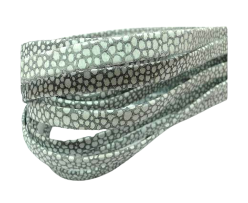 RNL-Flat folden renforced-5mm RAZA grey paillettes white