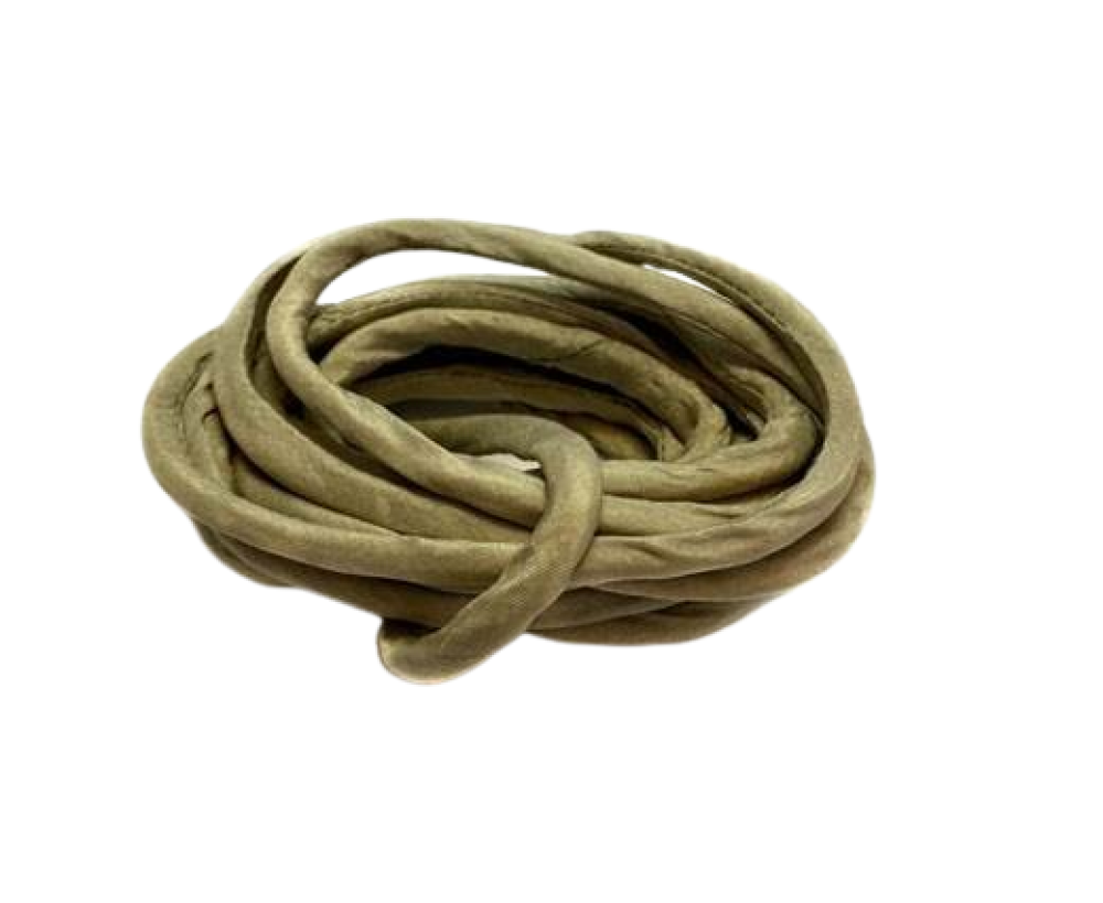 Real silk cords with inserts - 3mm - STONY MIST