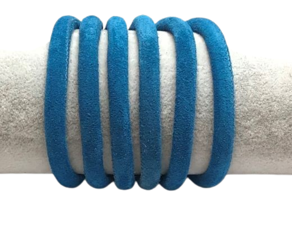 Real Nappa Suede Round-6mm-Bermuda blue