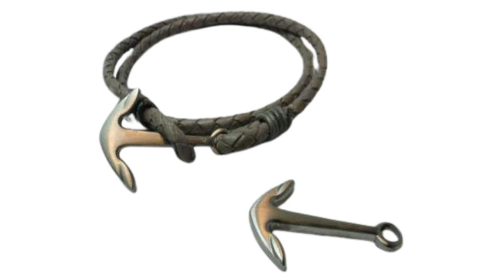 Stainless Steel Anchor Style Claps -MGST-207-Matt Steel - 38mm