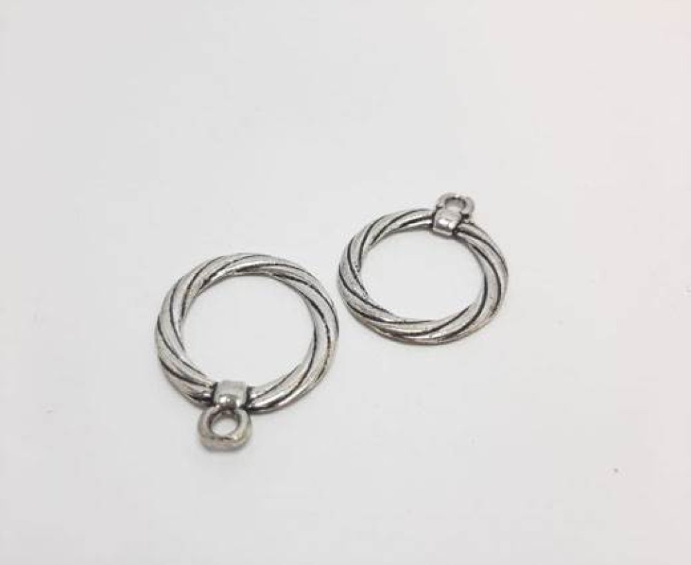 Antique Silver Plated charms - 44049