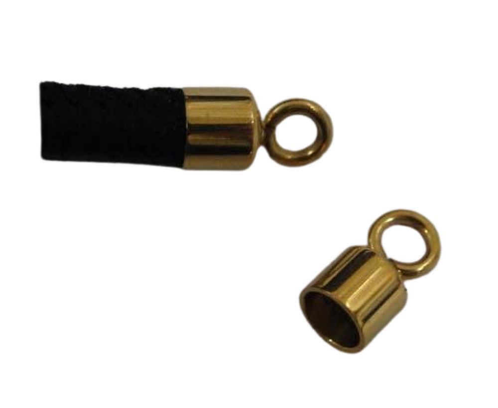 Stainless steel part for leather: SSP-586 4MM  (Gold)