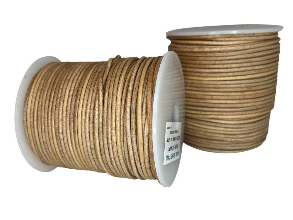 Round leather cord-2mm- Vintage Light Taupe
