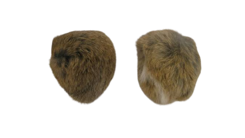 Rabbit Fur Pom Pom-Natural-9cms
