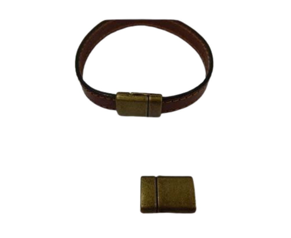 Zamak magnetic clasp: MGL-271 10*2.5mm (Antique Gold)