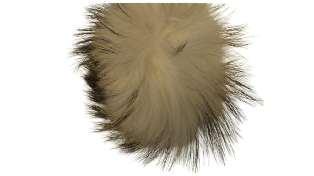 Finn Raccoon Pom Pom-Natural White-14cms