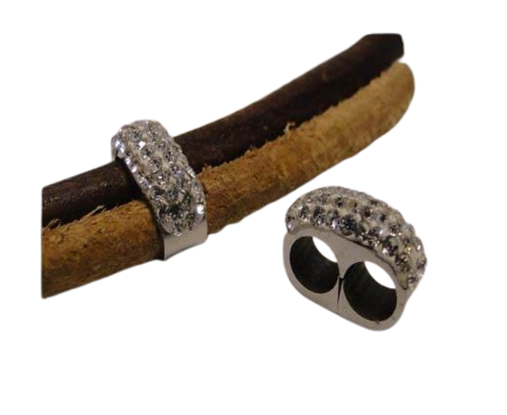 Stainless steel part for round leather: SSP-613 5mm (Steel)