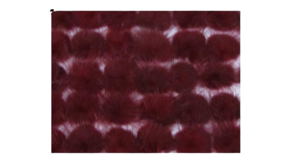Mink Pom Pom Wine-Red