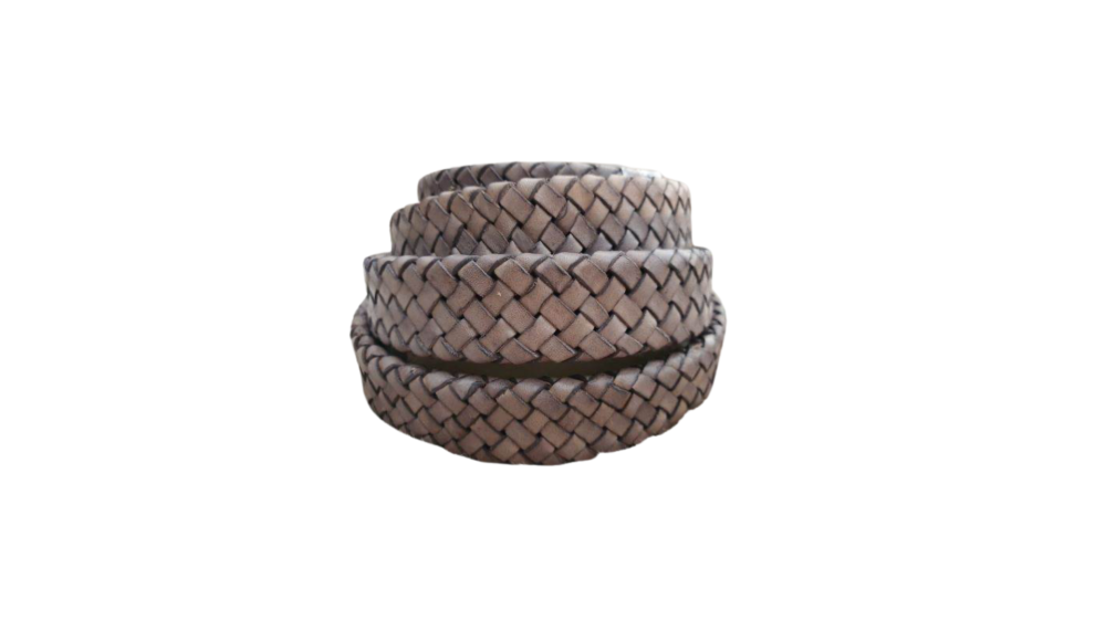 Oval Braided Leather Cord-18.5*5.2mm- se-db-d12