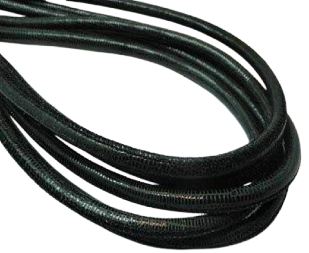 Real Round Nappa Leather cords - 6mm - Lizard Prints - black