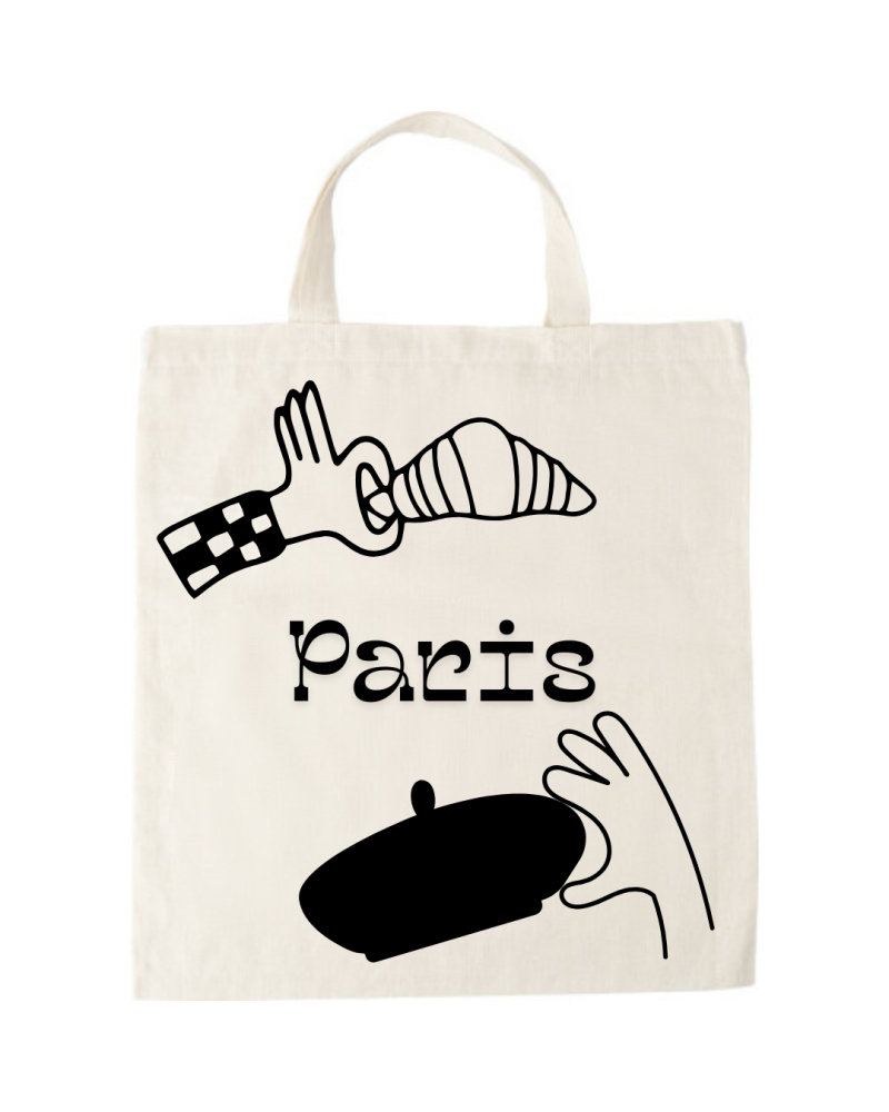 Cotton Tote Bag - Paris Style