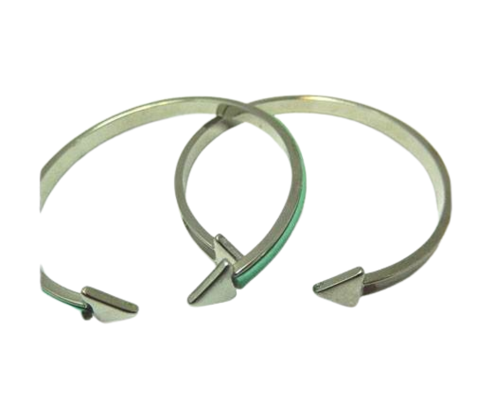 Zamak Bracelet blank cuff-MGL406-2mm-Steel