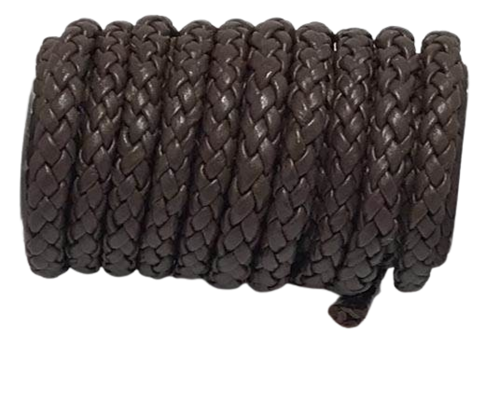 Oslo Round Braided Bolo cords - 6mm - brown