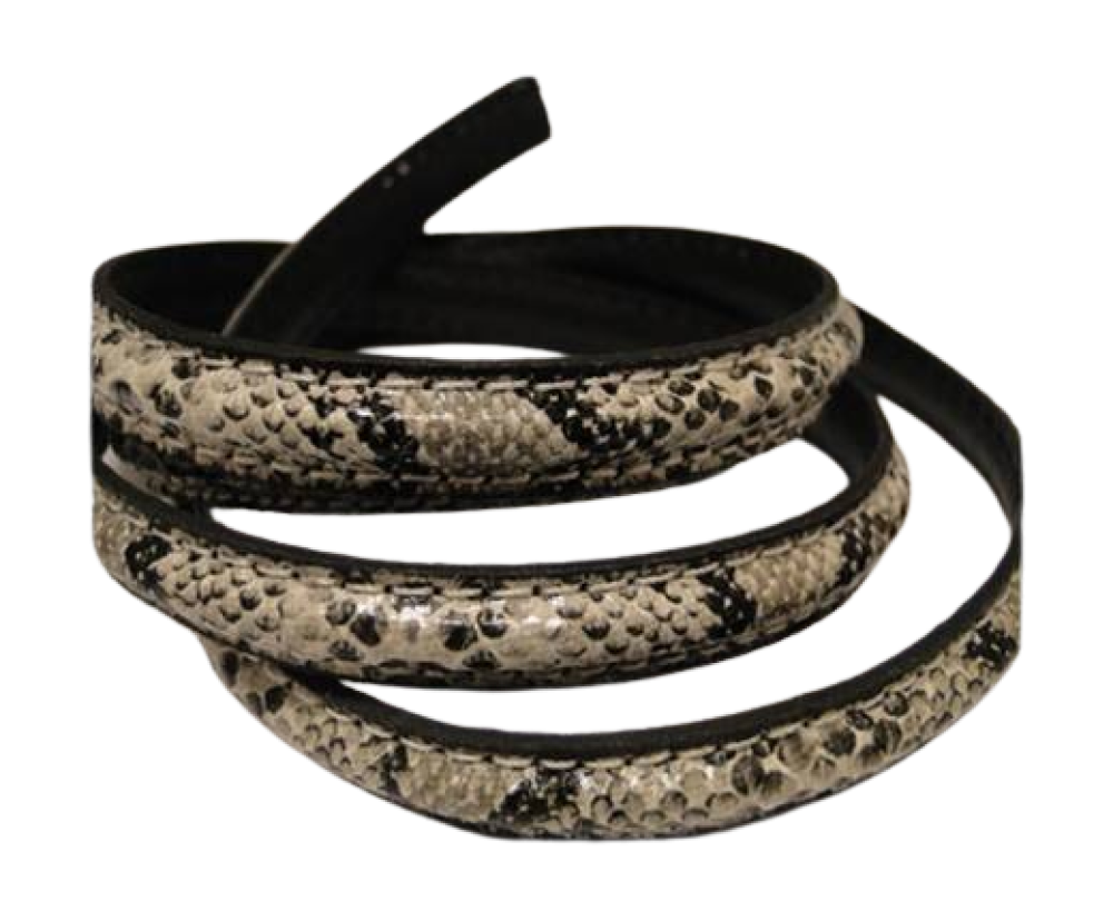 Faux Nappa leather-10x5mm-Black and White