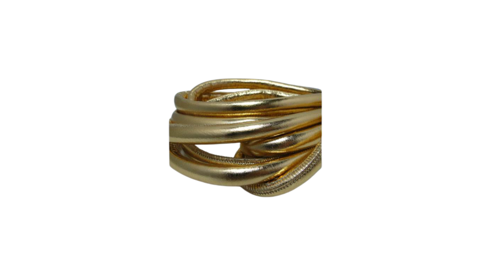 Real Nappa Leather Cords-Gold-10mm