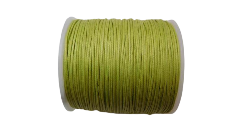 Wax Cotton Cords - 1mm - Apple Green