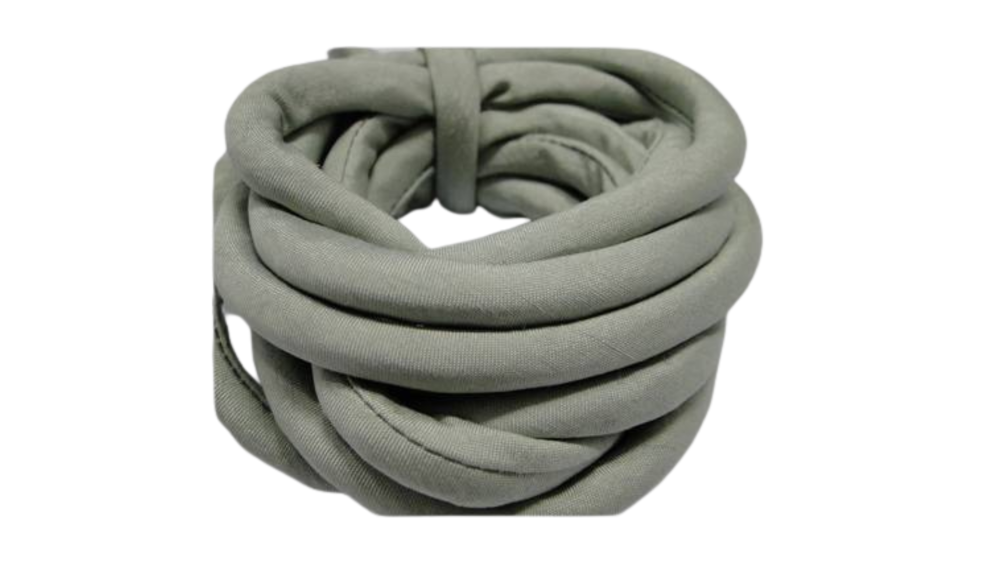 Real silk cords with inserts - 8 mm - Stony Mist