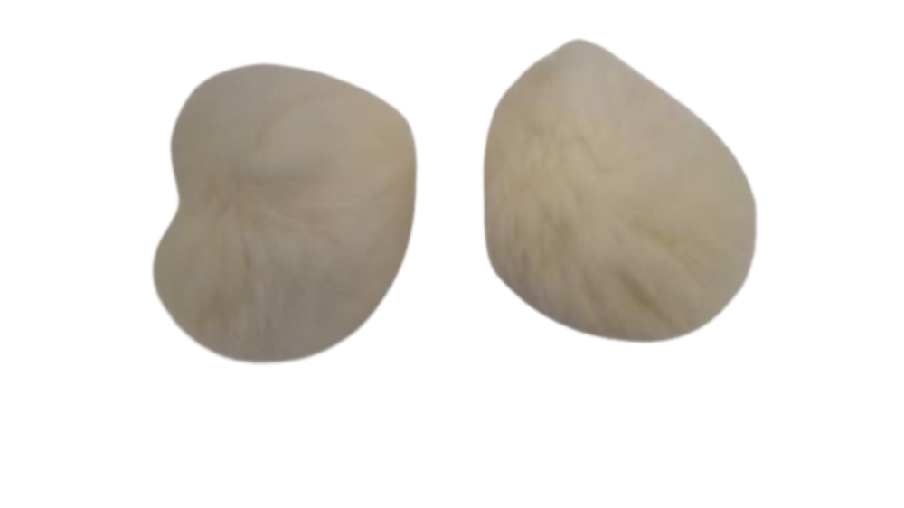 Rabbit Fur Pom Pom-White-9cms