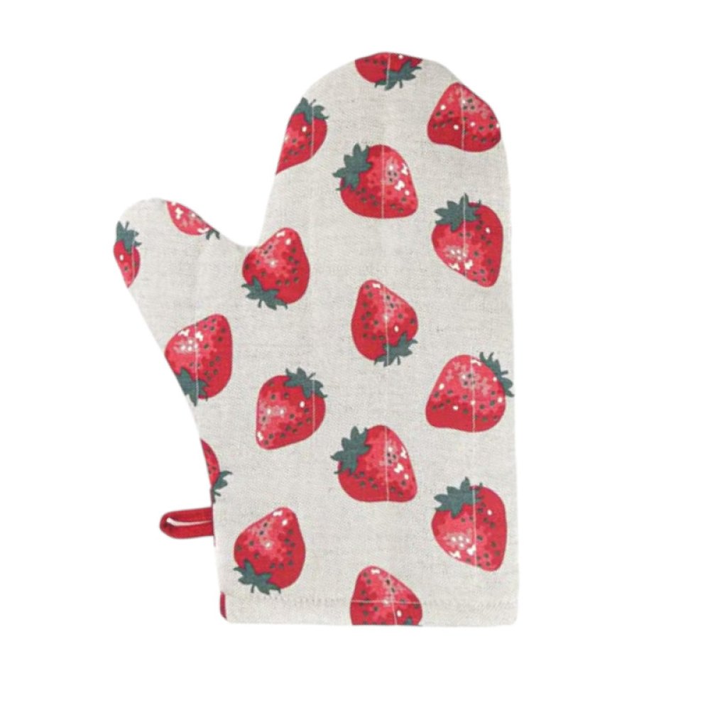 Strawberry Print Oven Mitt